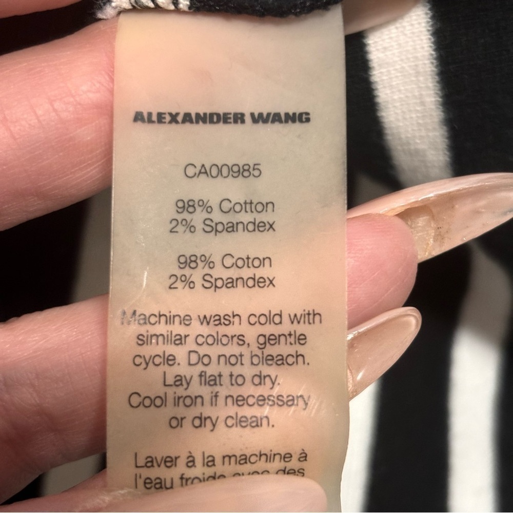 T By Alexander Wang || Engineered Stripe T-Shirt … - image 7